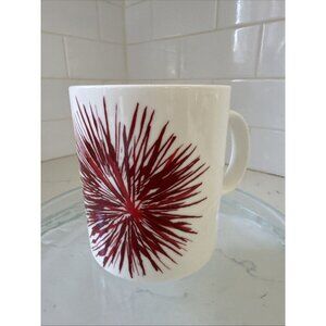 Starbucks Holiday Coffee Mug Red Fireworks Starburst 2014 Cup Christmas, Used